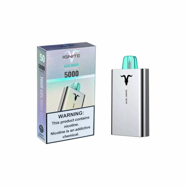 Aloe Grape Ignite V50 Pod Descartável 5000puffs