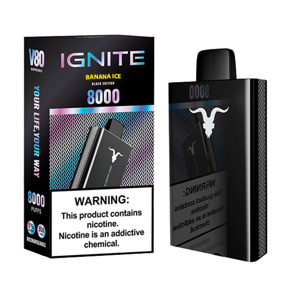 Banana Ice Ignite V80 Pod Descartável 8000puffs