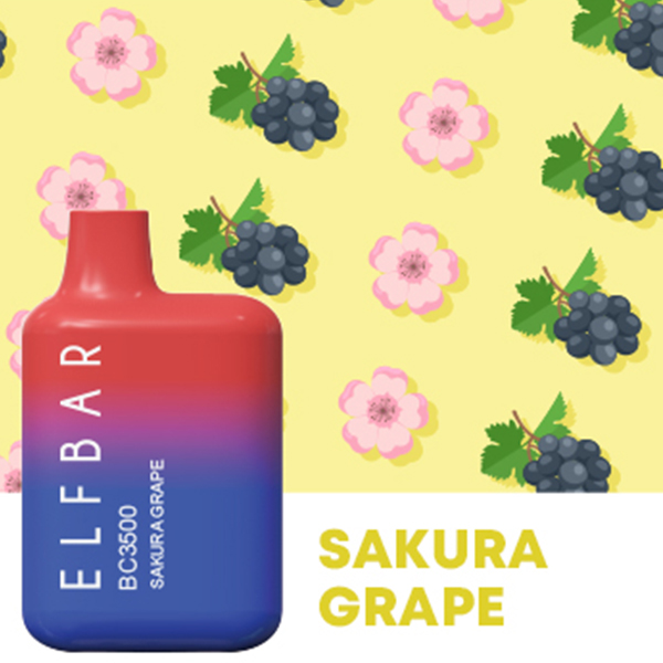 Elf Bar 4000 puffs Pod Descartável - Sakura Grape
