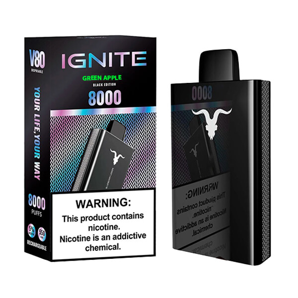 Green Apple Ignite V80 Pod Descartável 8000puffs