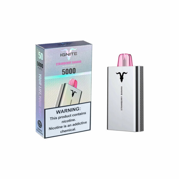 Strawberry Banana Ignite V50 Pod Descartável 5000puffs